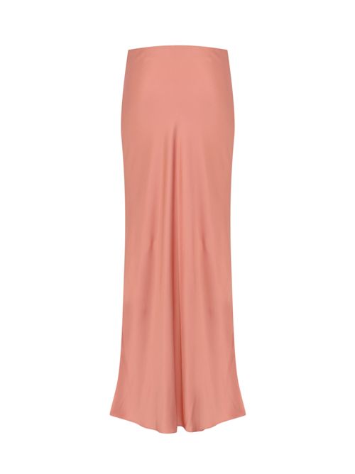 Gonna lunga in raso di viscosa Pink peach BLUGIRL | RA6168 T448A61220